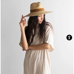 Gigi Pip Isla straw hat in natural. Adjustable, one size.